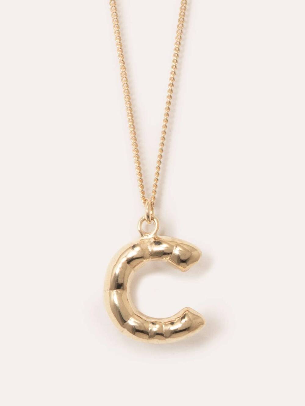 NEW COMPLETEDWORKS women's plated c pendant with chain necklace in gold